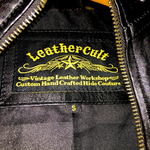 Retro black leather jacket by LEATHERCULT. - Picture 1 of 4
